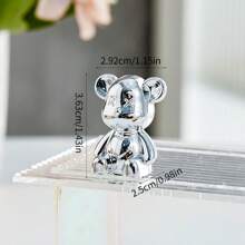 1 pieza Decoración oso de la violencia de lujo alta gama de plástico para sala de estar, entrada, gabinete de TV, gabinete de vino, alcancía, accesorios de decoración del hogar - Multicolor - Ver 12