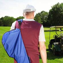 Golf Sunday Carry Bag For Men Women Lightweight Driving Range Zippered Waterproof, Golf Club Carry Case Travel Bag 49" Holds Up To 10 Clubs Portable Foldable Color Black Blue Gift - Blue - View 7