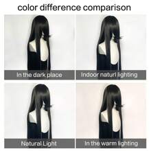 40 Inch/100cm/1 Meter Super Long Straight Wig With Bangs Synthetic Hair Wig, 100cm Extra Long Straight Synthetic Wig Suitable For Daily Use Universal Natural Cosplay Wigs And DIY For Christmas Event Costume Party