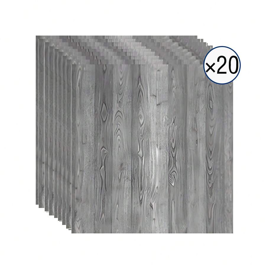 20 Pack Peel And Stick Floor Tiles, Self-Adhesive Wall Stickers Antique Wood Grain Wallpaper Thick Self-Adhesive Wall Stickers Wall Panels Suitable For Various Surfaces Smooth And Rough, Self-Adhesive, Waterproof, Bathroom Floor Tiles, Suitable For Living Room Bedroom Kitchen Floor, 12 Inches * 12 Inches - CLS-35 - 查看 1