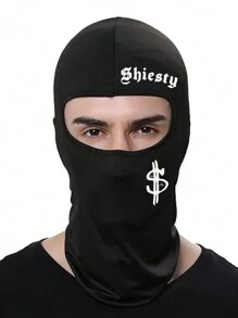 2pcs/1pc Letter And Dollar Print Ski Mask Balaclava Face Mask For Men Women UV Protection Windproof Scarf For Snowboard Motorcycle
