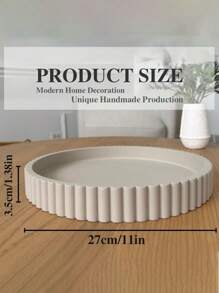 1 Stück klassischer runder dekorativer Tablett aus Marmor-Harz Pulver, modisches Akzenttablett für Couchtische, Regale und Konsolen Dekoration, perfekt für Innen- und Außen Dekorationen, Küchendekorative Schale, Wohndekorations Tablett, Obstschale