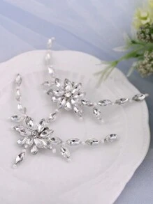 1 件进口新娘水钻和珍珠鞋夹装饰配件，DIY 可拆卸高跟鞋扣 HX34