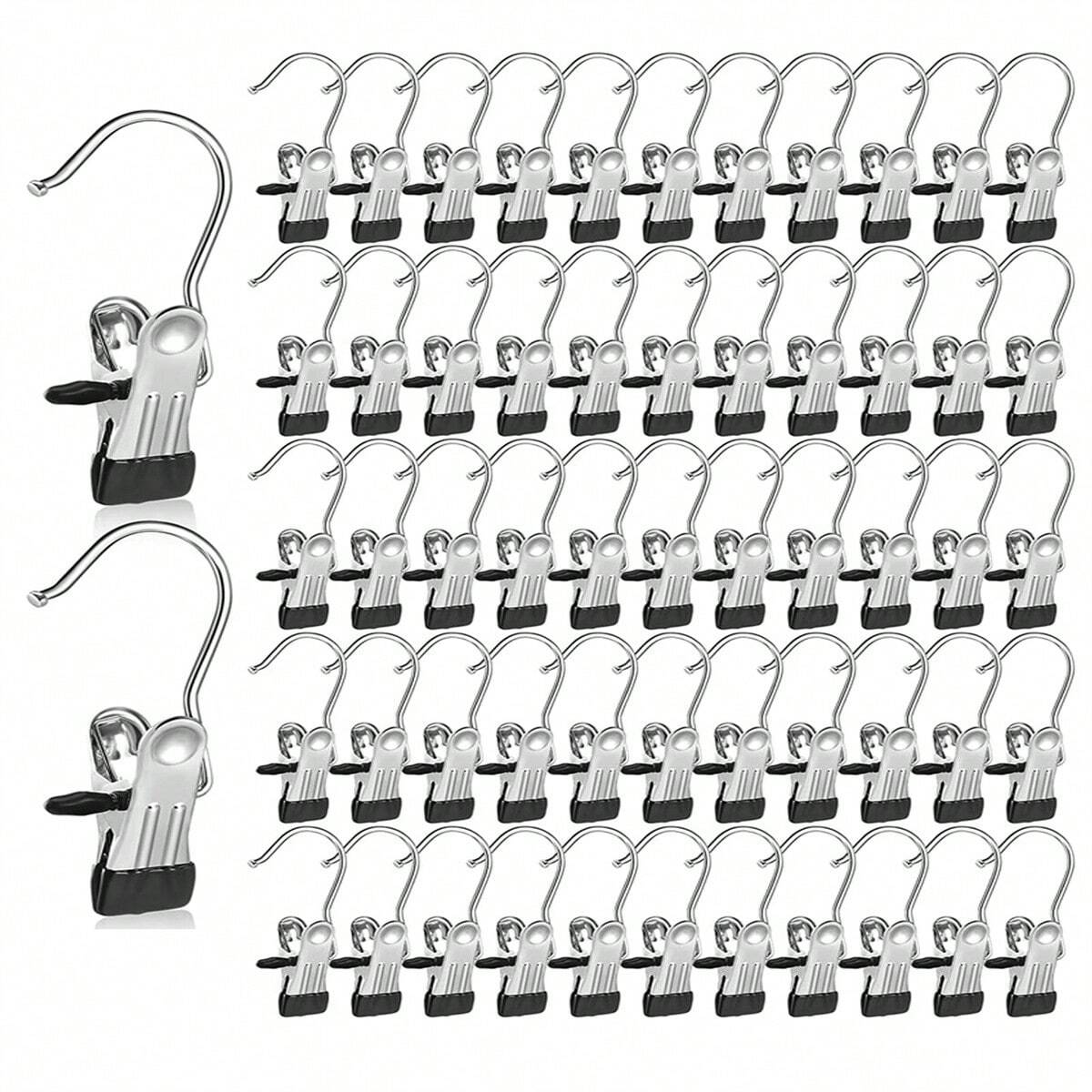 10 clip multiuso in acciaio inossidabile con foglio di plastica Morsetti per abbigliamento Clip di tenuta Molletta per uso domestico Mollette in metallo  15
