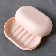 1pc Creative Covered Sealing Soap Dish, Fashion Portable Handmade Soap Holder With Drainage For Home & Travel Home Bathroom Decor Fall Decor Back To School