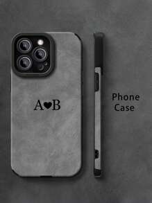 1pc Customizable DIY Name Monogram Phone Case, Compatible With Apple, Made Of Soft PU Leather, Shock-Proof, Scratch-Resistant, Fingerprint-Proof, Soft TPU Full Coverage Case, An Ideal Personalized Phone Case Gift For Companion, Partner, Family Member, Best Friend, Birthday Or Anniversary,Boyfriend,Girlfriend,Family,Friends,Grandparents,Couple