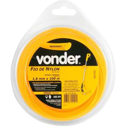Fio Para Roçadeira 100 Metros 1,6mm Vonder Fio Redondo