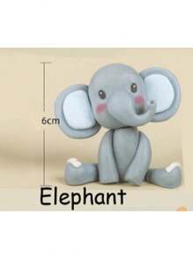 1pc Forest Animal Cake Decorations Baking Dessert Ornaments Soft Clay Cake Decor - Multicolor - View 6