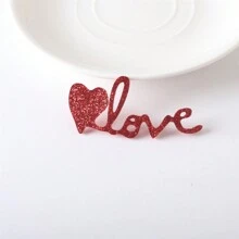 5PCS Valentine's Day Cupid Style Decoration Accessories, Valentine's Day DIY Glitter Series Cloth Patch