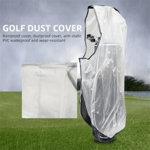 Transparent Waterproof Golf Bag Rain Cover - PVC Golf Cart Bag Protector, Full Zipper Waterproof, Foldable Dustproof Golf Bag Storage Cover, Anti-Static Golf Gear Accessory, Outdoor Sports Equipment, Golf Accessories, Keeps Dry And Protected: Golf Bag And Cart Waterproof Cover, Easy To Clean