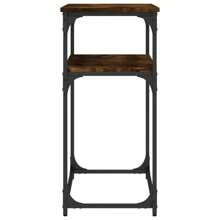 Smoked Oak Engineered Wood Console Table 105.5x75 Cm Stylish Home Furniture - Brown - View 4