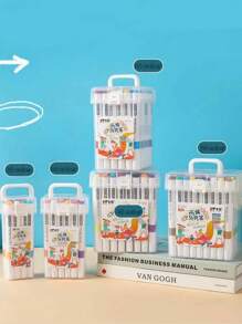 60/48/36/24/12/6 قطعة أقلام تحديد أكريليك/مائية للرسم والفن التشكيلي، أقلام مائية سريعة الجفاف، مقاومة للنزيف والتلاشي، ألوان عشوائية 6 قطع، مناسبة للرسم والتلوين والفنون والحرف اليدوية للطلاب والمعلمين - متعدد الألوان - مشاهدة 5