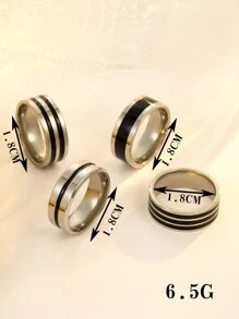 1pc Custom Ring With Inner Hole Can Be Engraved. Solid Color, Simple And Elegant. Fashionable Ring With English And Numeric Design. Fashionable. Suitable For Daily Wear Or As A Gift For Thanksgiving, Christmas, Halloween.