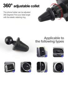 1PC Car Phone Holder Sparkling Imitation Diamond Car Vent Installation Clip Phone Holder Holder Car Holder Interior Accessories Women