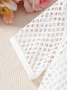 3 件套青少年女孩 8-12 岁时尚休闲运动服、网眼夹克、印花背心和迷你裙