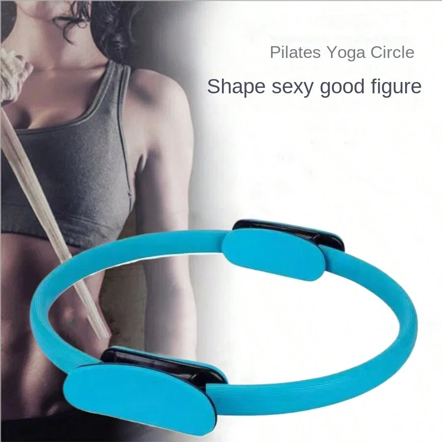 1pc Yoga Pilates Ring, Body Stretching Hoop, Fitness Equipment For Workout Training And Postpartum Recovery - Blue - View 1