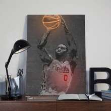 Damian Lillard 5 Canvas Poster Wall Art Bedroom Decor Living Room Decoration Gift - 框架 - 查看 3