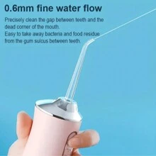 Set di idropulsore elettrico per l'acqua (con processo di verniciatura e elettrodeposizione aggiunto), irrigatore orale senza fili, 4 punte a getto, ugello ruotabile a 360 gradi, per la cura quotidiana dei denti e la pulizia delle gengive di uomini e donne, ideale come regalo per le vacanze