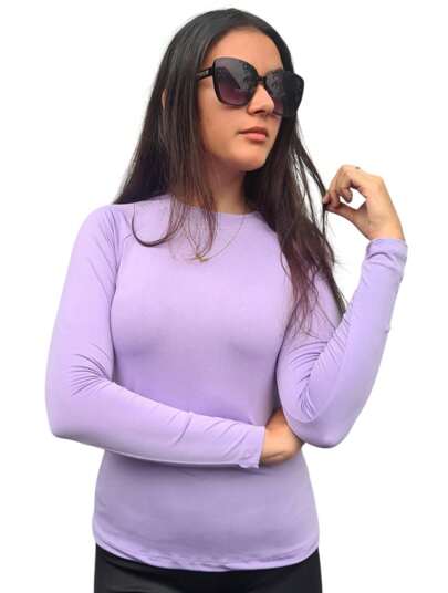 Camisa Feminina Proteção Solar Uv+50 Camiseta Segunda Pele