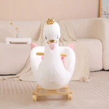 Rocking Horse, Swan Theme, Baby Toys, Home Outdoor Can Be Used, Holiday Birthday Gifts - White - View 7