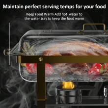 2PCS/4PCS Hot Pot Buffet Set, 8QT Premium Hot Pot Buffet, Hot Pot And Self-Service Heater Set, Rolled Edge Design, Will Not Scratch Hands, Suitable For Birthdays, Weddings, Christmas Parties, New Year Celebrations