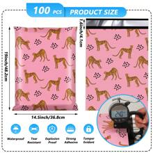 Jowlroel Poly Mailer 6x9Inch 200Pcs,10x13Inch 200Pcs,12x15.5 Inch 50/100 Pcs,14.5x19Inch 100pcs, Waterproof And Tear-Resistant Shipping Bags For Clothing, Strong Mailing Bags With Self-Seal, Cute Packaging Bags For Small Business - Animal Printed - 14.5x19吋100個 - 查看 2