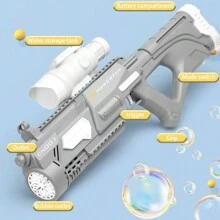 Pistola de agua de burbuja totalmente automática de doble en , juguetes al aire libre para niños en verano - Azul - Ver 4