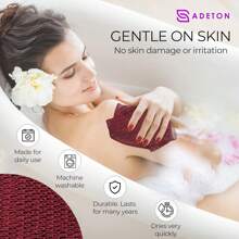 3pcs - African Exfoliating Net Sponge, Authentic, Real, Body Scrubber, Long Bath Wash Cloth, Body Exfoliator, Sapo, Shower Accessories, Back Foot Scalp Scrub, Flat Dead Skin Remover Body Wash Home Bathroom Decor Summer Back To School