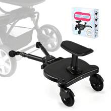 Brett mit Sitz, Trittbrett für Universal, mit Organizer Bag und Federgurt (Tragfähigkeit 25KG)( schwarz)
