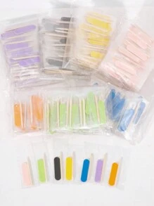 50pcs Mini Nail File And Orange Sticks Set For Press On Nails,Mini Nail File Bulk, Double Sided Nail Files, Wooden Cuticle Pusher Sticks, Manicure Pedicure Cleaner Tools