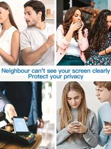 2 Packs Privacy Screen FOT 13 Pro Max & 14 Plus, Anti Spy Tempered Glass Film With Easy To Install Kit - Black - View 4