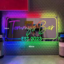 1pc New Year And Gifts - Custom Mirror Colored USB LED Neon Light, Valentine's Day Gifts With Customizable Names, Wedding Decor, Personalized Gifts, Bedroom Decor, Home Decor USB Led Light, Birthday Gifts, Letters Light Decor, Halloween, Thanksgiving. Graduation - Multicolor (Fantasy) - View 8