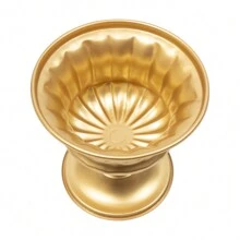 10 Pcs Small Gold Vases For Centerpieces -Metal Compote Vase, 5.9 Inch Trumpet Vase Urns, Wedding Centerpieces For Tables, Pedestal Vase Flower Holder For Birthday, Event, Home Decoration - 亮金 - 查看 5