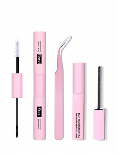 Lash Bond And Seal 10ml Lash Clusters Bond And Seal Lash Glue, 5ml Remove, Tweezers, For False Eyelash Wispy Long Lasting Waterproof All Day Wear 2 In 1 Eyelash Bond And Seal For DIY Lash Extensions Lash Glue, Eyelash Glue