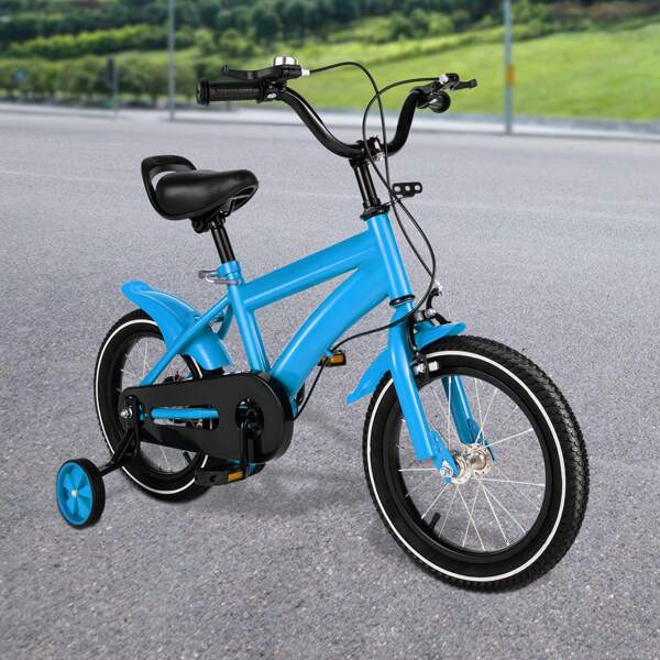 kangten 14" Kinderfahrrad Fahrrad Jungen 14 Zoll Fahrrad Mädchenfahrrad Rad Bike Unisex Multifunktionales Fahrrad Mit Stabilisator