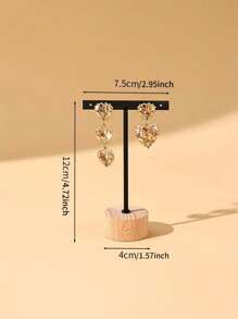 1 pièce Support de présentation d'oreillettes sur base en bois, support cylindrique en bois pour boucles d'oreilles et colliers, porte-bijoux, accessoires et accessoires photo, cadeaux pour femmes, soleil, voyages, rentrée scolaire cool