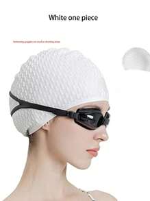 1pc/2pcs Silicone Swimming Cap, Comfortable Bathing Cap Suitable For Curly Short/Medium/Long Hair, Unisex Swimming Cap, Keeps Hair Style For Beach Essential, Beach Accessories, Pool Float - Multicolor - View 11