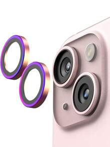 3 Packs Camera Lens Protective Case Compatible With Iphone 15 & 15 Plus /16Promax/16/16Pro/16Plus/15Promax/15Pro/14Promax/14/14Pro/14Plus/13Promax/13/13Pro/12/12Promax/12Pro/11/11Promax9H Tempered Glass And Ultra-Thin Aluminum Ring, Ultra-HD Clear, Easy Installation Kit, Case Friendly, Anti-Scratch And Shatterproof [Rainbow]