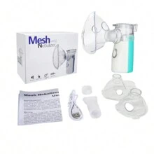 Mini Portable Ultrasonic Nebulizer, USB Powered Pocket Size Asthma Medical Nebulizer Inhaler Mesh Vaporizer - English Neutral Lithium Battery Model - Green - View 6