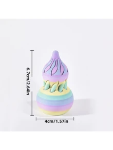 1pc/Spiral Decompression Gourd Fidget Toy Printed Desk Decor, 3D Print Adult Toy Gift - Multicolor - View 5