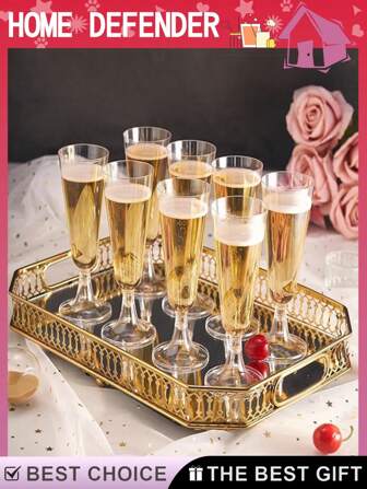 5.5oz Premium Reusable Champagne Flutes, Suitable For New Year, Parties, Weddings, Birthdays, Valentine's Day, And Various Gatherings