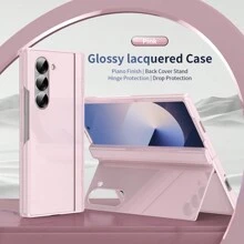 Ständer Schutzhülle, emaillierter Stahl, Ganzkörper Scharnier Design, kratzfest und stoßfest, Premium Geschenk, kompatibel mit Samsung Galaxy Z Fold3/Z Fold4/Z Fold5/Z Fold6 - Verschiedenfarbig - Übersicht 6