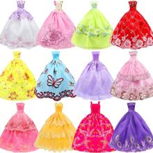 51 Pcs 11.5 Inch Girl Doll Clothes And Accessories - 6 Pcs 11.5 Inch Girl Doll Wedding Evening Party Dresses Grown With 45 Pcs 11.5 Inch Girl Doll Shoes Hangers And Other Accessories - Nhiều màu - Xem 4