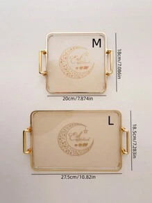 1 khay trưng bày đồ trang sức màu hổ phách trong suốt, giá để bánh, đĩa trang trí cho đám cưới, tiệc tùng, ngày lễ - Nhiều màu - Xem 2