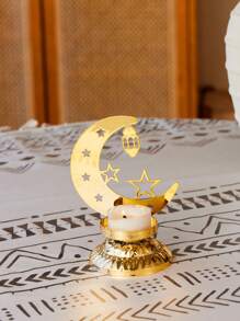 1 peça Castiçal Rama Decoração de Centro de Mesa Casamento Festa Aniversário de Casamento Decoração Doméstica Jantar à Luz de Velas Decoração, Estrela, Lua, Decoração de Lanterna
