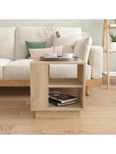 VidaXL Coffee Tafel 40x40x43 Cm Processed Wood Sonoma Oak view 3