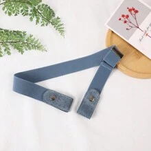 1 件男女可调节无扣弹性隐形腰带，适用于牛仔裤、裤子、连衣裙腰带，男女通用可调节快速释放腰带隐形腰部易穿短款收腰带