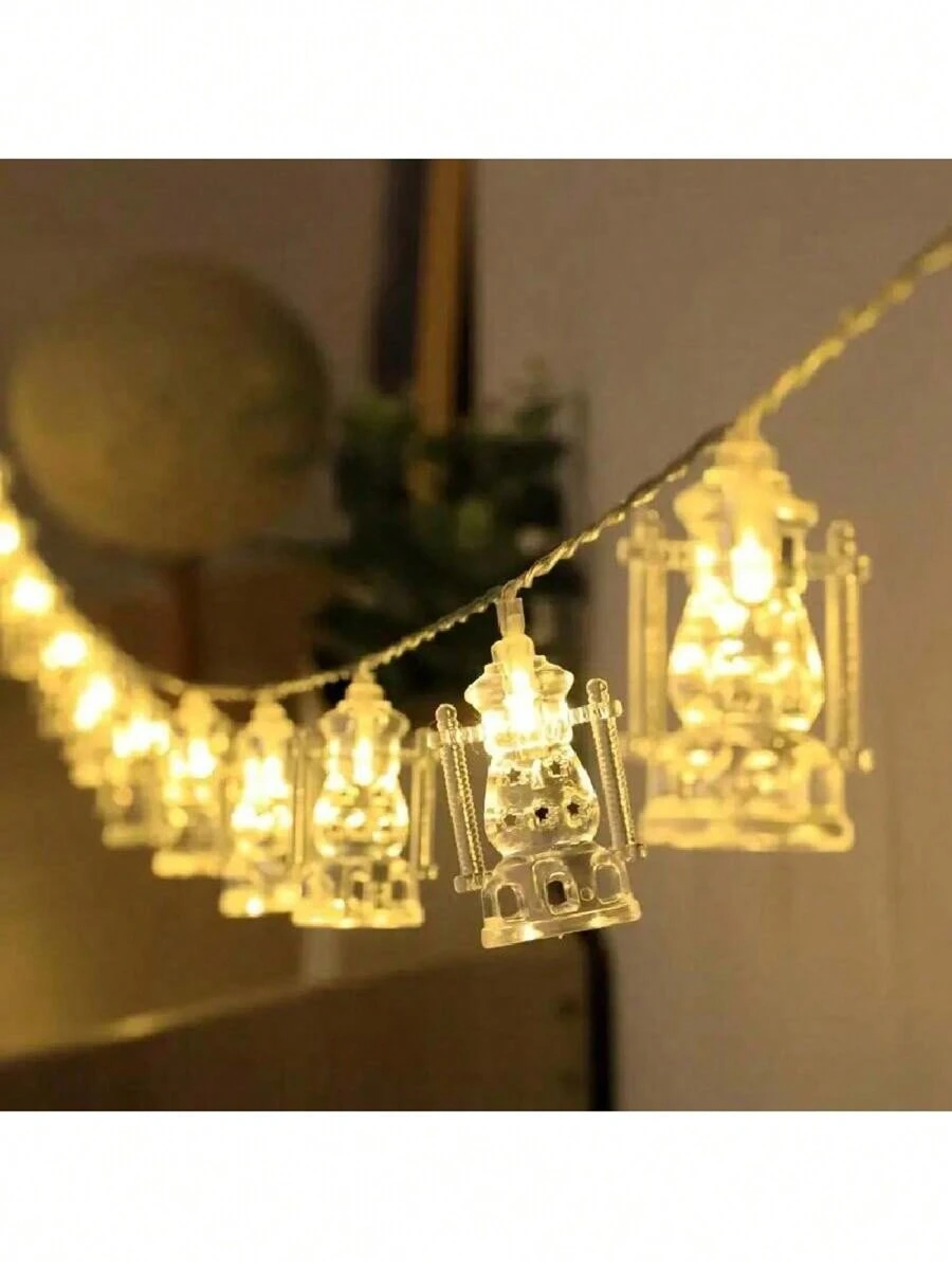 1 pieza Luces de cadena con diseño de estrella, nuevas luces de hadas LED, pequeña luz nocturna para tienda de campaña, decoración de fiesta al aire libre (baterías no incluidas) - Multicolor - Ver 1