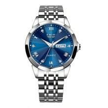 LIGE LIGE Moda Leve Luxo Simples Feminino Relógio de Negócios Sol e Lua Mostrador Ponteiro de Horas Relógio Luminoso Vida À Prova D'Água