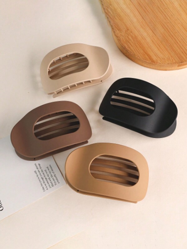 4 Stücke/1 Stück flache runde Haarspangen, starke Haarstyling-Clips, bequemes geschwungenes Design für Yoga, Dates, vielseitig einsetzbar